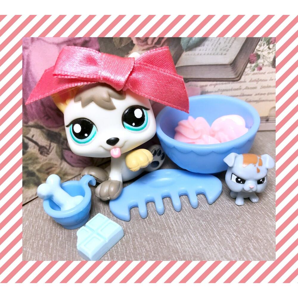 Authentic Littlest Pet Shop LPS Petriplets Puppy #1876 Baby Dog Bullpup Scrapper